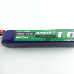 Turnigy NANO-TECH 1000mAh 3S 20~40C LIPO AIRSOFT PACK (T-Connector)