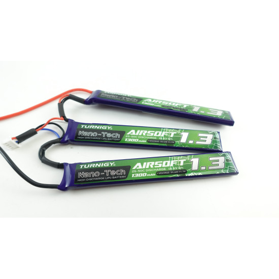 Turnigy NANO-TECH 1300mAh 3S 25~50C LIPO AIRSOFT PACK (Nunchuck version)