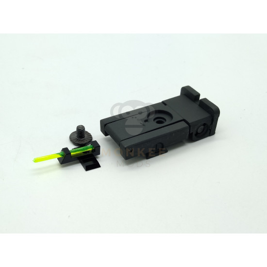 Well M1 M1911 Metal Iron Sight with Fiber Optic Front Sight Well M1 M1911 Metal Iron Sight with Fiber Optic Front Sight
